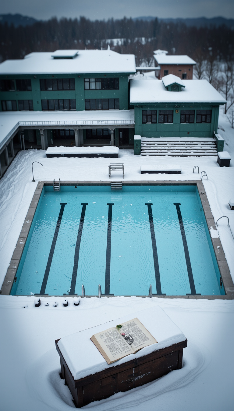 Bender Jibmix Tiltshift Brutalist Swimming Pool Winter