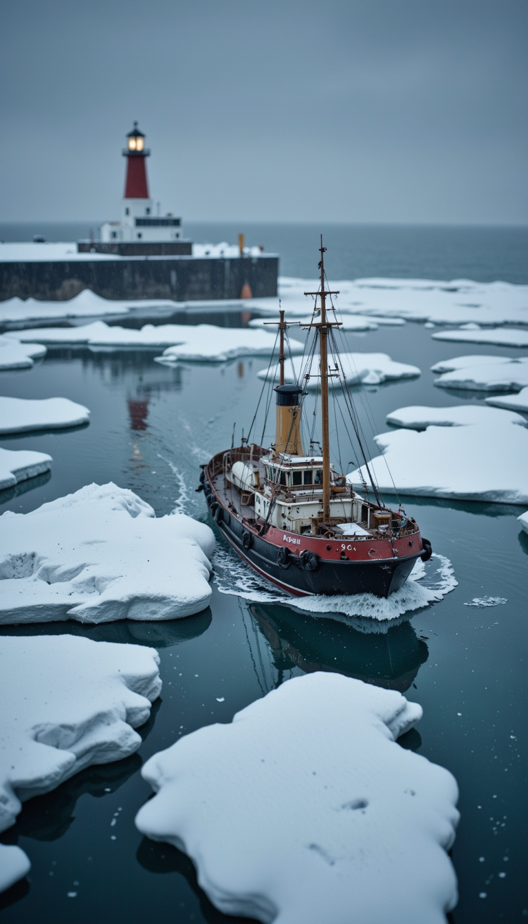Bender Jibmix Tiltshift Frozen Harbor Lighthouse