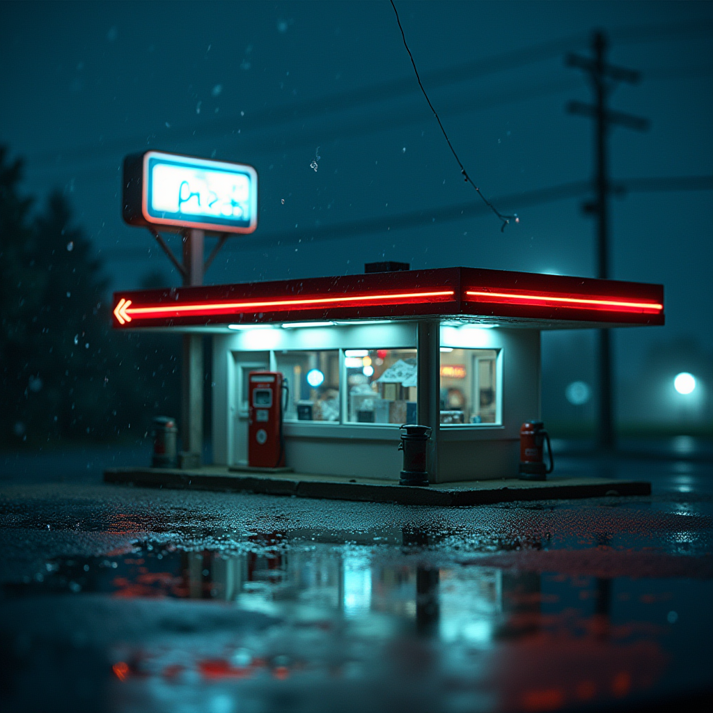 Hal9000 Flux Tiltshift Hail Gas Station