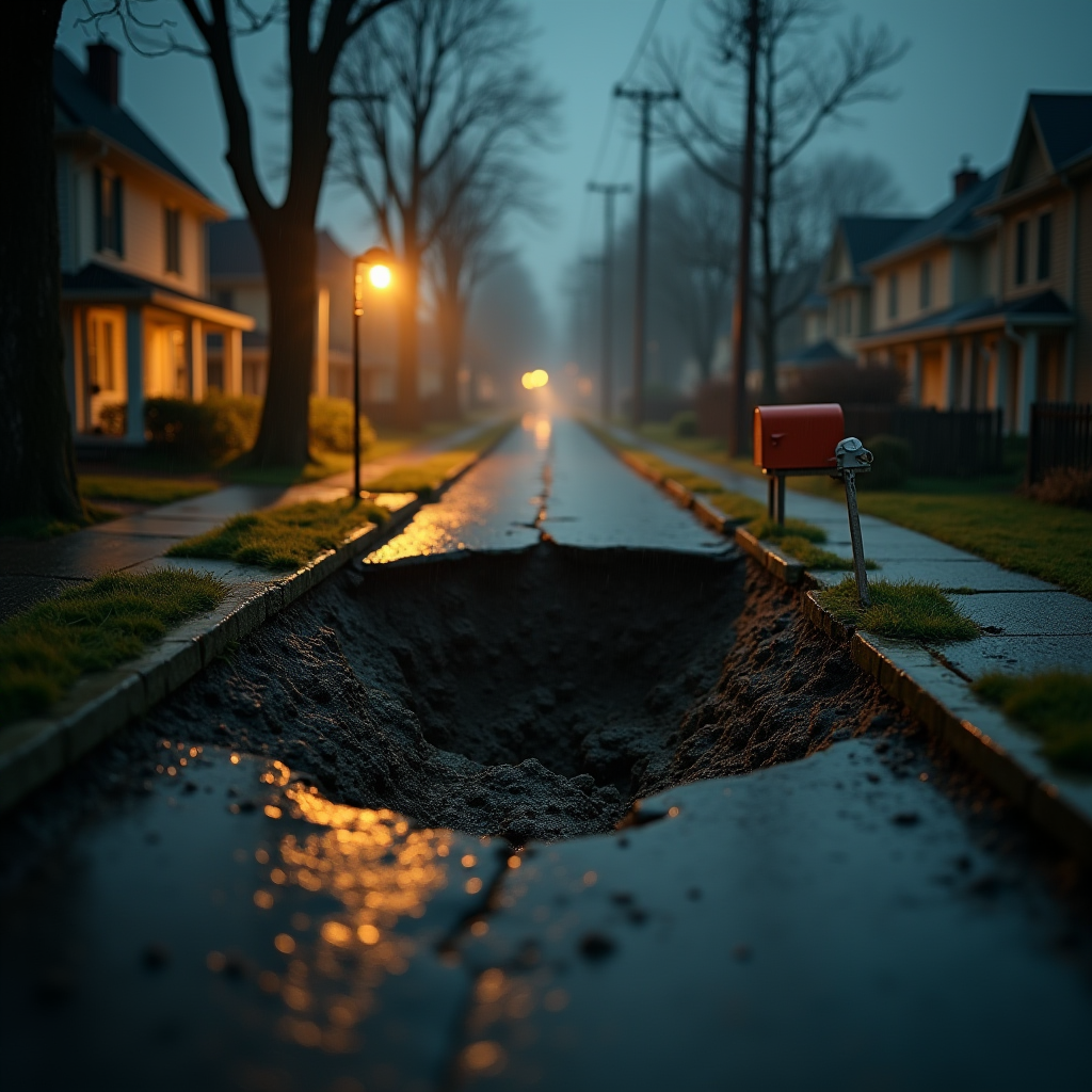 Hal9000 Flux Tiltshift Sinkhole Suburb