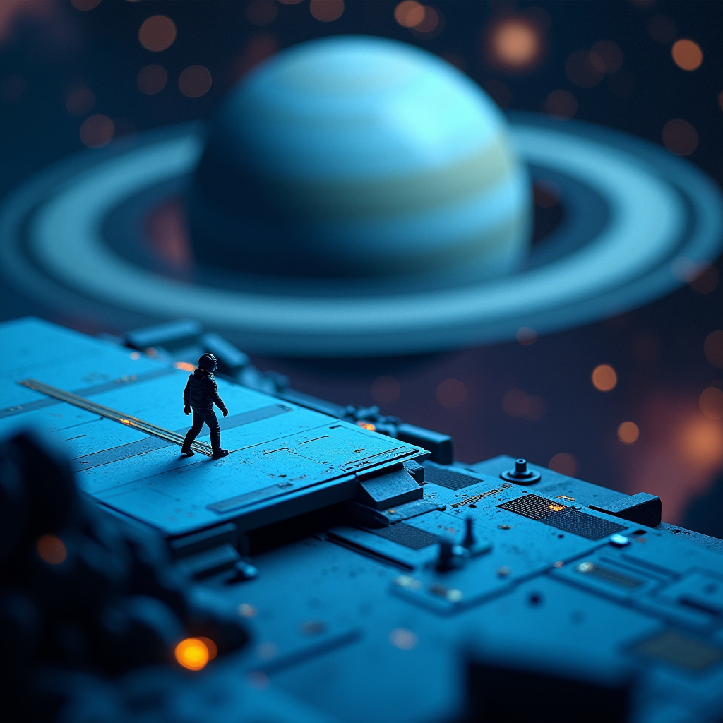 Hal9000 Flux Tiltshift Space Ringed Giant Lumen