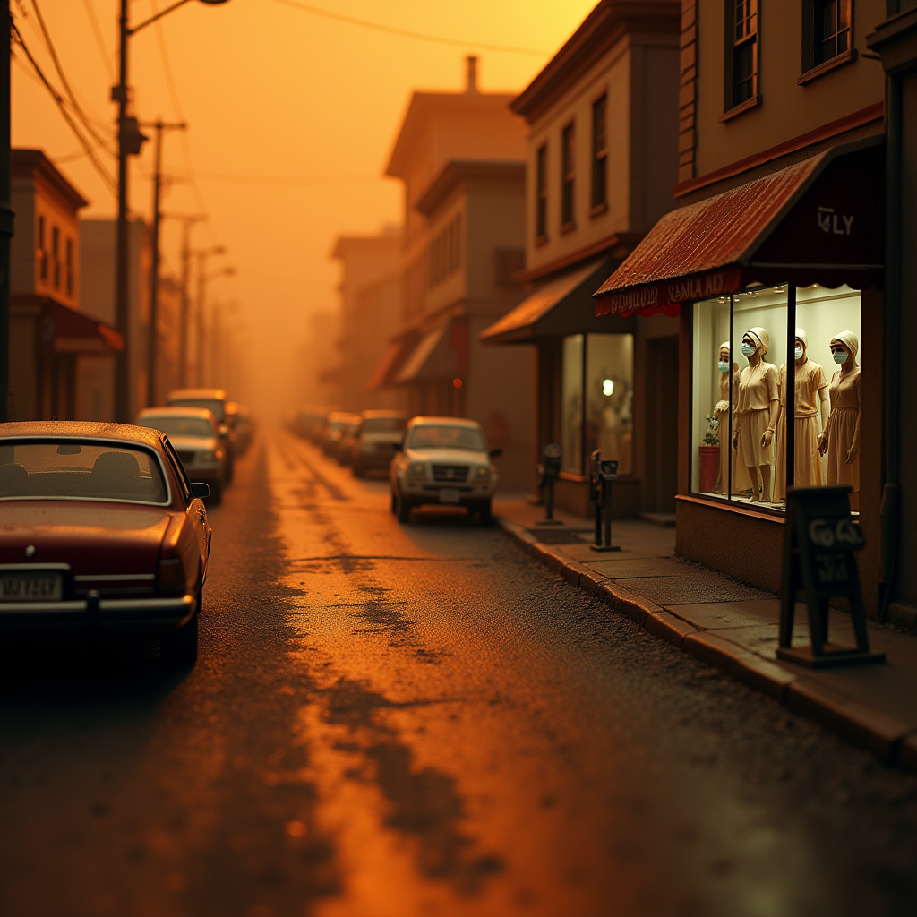 Hal9000 Flux Tiltshift Volcanic Ash Town