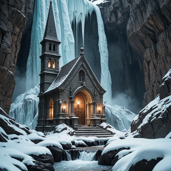 Bender Jibmix Tiltshift Frozen Waterfall Chapel